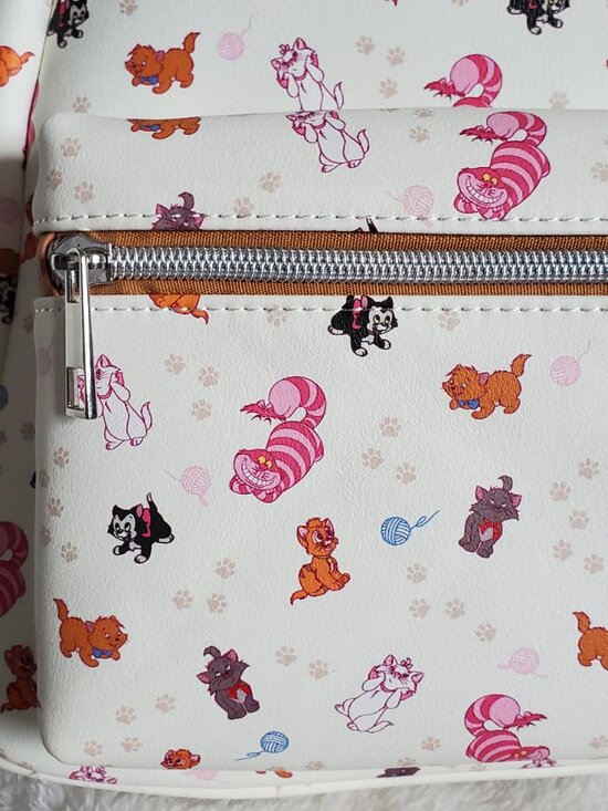 Loungefly Disney Cats Mini-Backpack AllOver Print Cheshire Aristocats NWT! main image 12